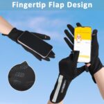 PALAY® Driving Gloves for Women, UV Protection Riding Gloves Women Sun Protection, Ice Silk Fashion Bike Gloves for Summer, Open Finger & Anti-slip Design Black - Image 5