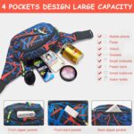 GUSTAVE® Waist Bags for Men Women, Stylish Waterproof Chest Bag with Adjustable Strap Sport Fanny Bag Bumbag for Hiking Travel Camping Running Sports Outdoors - Image 4