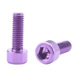 4Pcs Aluminum Alloy Bike Water Bottle Cage Bolts Holder Socket Screws Purple| Sports Equipment | Outdoor Sports Gear | Exercise Gear - Image 2