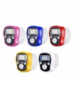 5 Pc Digital Finger Counter with LED Display | Tasbeeh Counter Ring for Prayer, Meditation & Sports | Hand Tally Clicker for Counting (Random Colors) - Image 2
