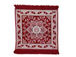 AAZEEM Prayer Mat | Velvet Aasan Mat | Meditation Prayer Carpet Mat | Pooja Aasan Mat |Traditional Prayer Mat |Medium Size |Pack of 1|Red Color| - Image 2