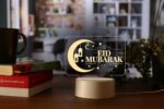 AICA Ramadan Mubarak Led Lamp | Eid Decoration Items for Home Office D�cor, Gift Ideas for Wife Women Family Friends, Ramazan Islamic Gifts. (Eid Mubarak Lamp) - Image 2
