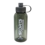 ATTRO Plastic Ranger Gym 1630ml Water Bottle with Grip Handle & ML Marking Mention for Daily Water Intake BPA Free Leak Proof - Grey - Image 2