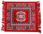 AYUS Velvet Prayer Mat/Aasan/Pooja Mat/Meditation Rectangular Shape Mat/Multipurpose Velvet Rug Mat (Red, 2 X 2 Feet, Pack of 1) - Image 2