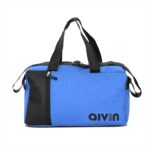 Aivin Square Unisex Bag (Blue-Black) | Small Travel Bag | Mens Gym Bag | Blue & Black Denim Travel Bag for Women - Image 2