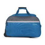 Aristocrat Enigma 52 Cm Polyester Softsided Cabin Size 2 Wheels Carry On Luggage Duffle Trolley Wheels - Blue, 28 Cm - Image 2