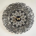 Auromin Metal Ayatul Kursi Written Islamic Wall Clock | Arabic Number Analog Wall Clock for Home and Hall, Living Room, Bedroom, Office | Islamic Calligraphy Decorative Items - Image 2