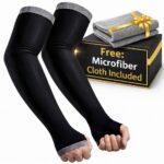 AutokraftZ 𝗨𝗩 Protection Arm Sleeves for Men Women UPF 50+ 𝘄𝗶𝘁𝗵 Microfiber | Cooling Arm Sleeves for Bike Riding Cycling & Sports | Sun Protection Arm Cover for Bikers | Summer Bike Accessories - Image 2