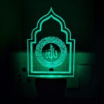 Ayatul Kursi Round Style Beautifully Written Colour Changing LED Night Lamp for Decor devotional Night Light for Muslim Home(Multicolour, Size 12 cm) - Image 2