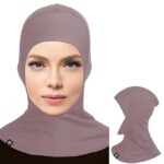 BISMAADH Islamic Scarf Hijab for Women, Muslim Instant Soft Jersey Scarf, Islamic Clothes, Long Hijabs, Lightweight Breathable Solid Color Soft Chiffon Long Fashion Scarves - Image 2