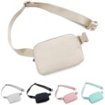 Belt Bag Waist Pack Bum Bag Crossbody Fanny Pack for Women and Men with Adjustable Strap Small Waist Pouch for Travel Workout Running Hiking(Off White) - Image 2