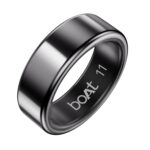 Boat SmartRing Active Plus, Auto HR, Sleep, SpO2, Stress & Skin Temperature Monitor, Stainless-Steel Build, 5 ATM, Weighs Only 5 gm, Portable Charging Case, Smart Ring for Men (11, Midnight Black) - Image 2