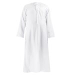 Boys Abaya Kaftan White Kids Thobe Muslim Prayer Clothes for Boys Muslim Kaftan Abaya Dress Long Sleeve Kids Robe Thobe - Image 2