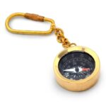 Brass Magnetic Needle Pocket Compass Device with Hook Aluminium Flat Compass 1.5 inches - Image 2
