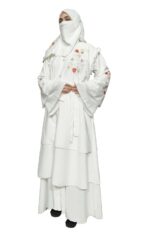 Brown Abaya Embroidery Work Burqa For Women Elegant Modest Islamic Wear Naqab - Image 2