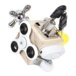 Busy Cube for Kids Montessori Toy Sensory Busy Board Travel Toy for Toddlers (White) - Image 2