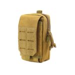 CARRY TRIP Tactical Mobile Belt Pouch - Rugged Nylon Waist Bag with Multiple Pockets - Travel, Hiking, Camping, Outdoor Utility Pouch for Men (Brown) - Image 2