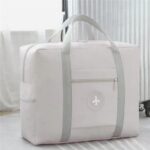 CAVALO – Be Unique Travel Bags for Luggage Spacious with Pockets Foldable Weekender Zipper Duffle Bag, Stylish Handbag Carry on Trolley Bag Waterproof (44 x 18 x 35 cm) (Beige) - Image 2