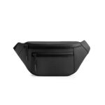 COUNSELOR Waist Bag for Men & Women, Vegan Leather Fanny Pack with Adjustable Strap, Crossbody Belt Bag for Travel, Daily Commute, Outdoor Use, Lightweight Sling Bag with Zipper, Blaze (Black) - Image 2