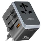 Ceptics 6-in-1 Universal Travel Adapter – 35W International Charger with 4 USB-C (1 PD 35W Port) & 1 USB-A Fast Charge Ports, Universal Plug Socket, and 10-Year Warranty. - Image 2