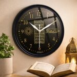 Classic Wall Clock for Home & Office | Classic Analog Round Wall Clock with Ticking Quartz Movement | Easy to Read Numbers | Living Room, Bedroom, Kitchen Décor (Gold) 10 Inch - Image 2