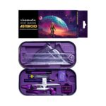 Classmate Asteroid Geometry Box | Compass-cum-Divider with arm locking mechanism | 30 cm Foldable Scale| Mechanical Pencil | Double sided tray - Image 2