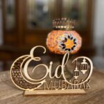 Cliths Wooden Eid Mubarak Table-top Ramadan Mubarak Table Decoration Festive Home Decor Islamic - Image 2