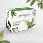 Coconut Oil Bath Soap – Handmade Herbal Soap Gift Set, Natural & Unscented, Aloe Vera, 130g each Paxk Of 5 - Image 2