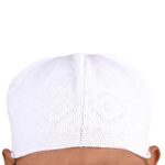 Craftsman White Eid Koofi Kufi Cap Mens Muslim Designer Stretchable Prayer Topi. Ramadan - Image 2