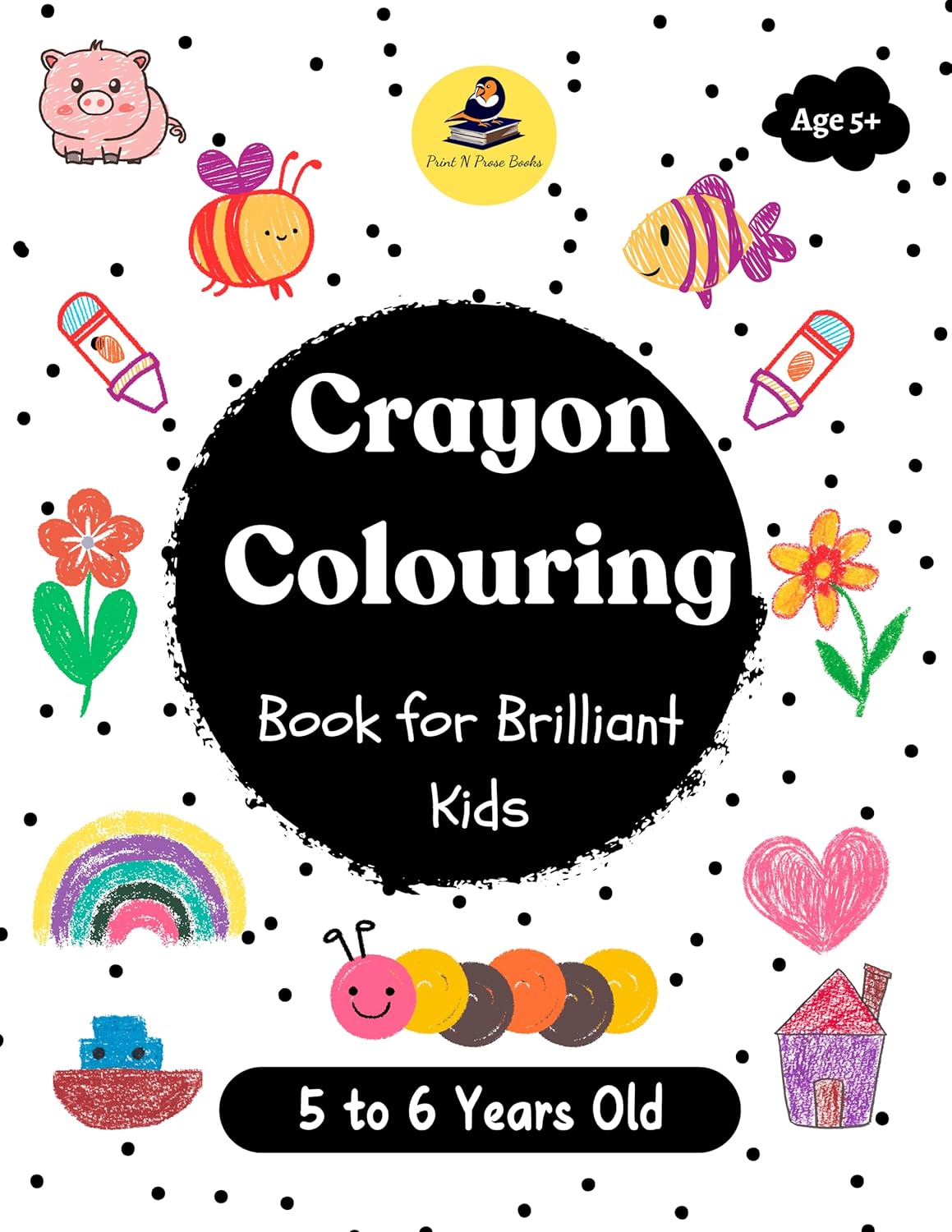 Crayon Colouring Book for Brilliant Kids - 5 to 6 Years Old - Coloring Activity Book for Kids | Brain Boosting Number Coloring to Nurture Young Minds ... for Kids, Boys & Girls | Nature Coloring - Image 2