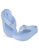 Crosskix Women’s Platform Flip Flops | Cushioned EVA Wedge Slippers with Toe-Post | Lightweight, Anti-Slip Sole | Comfortable Casual Sandals - Image 2