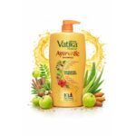 Dabur Vatika Ayurvedic Shampoo - 1 L | For Strong & Healthy Hair | No Parabens | For All Hair Types | Power of Dus Poshan for 10 Hair Problems - Image 2