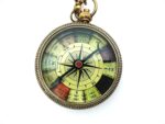 Decor&More Vintage Brass Compass with Biblical Quote, Proverbs 3:5-6 Engraved, Double-Sided Pendant with Chain - Image 2