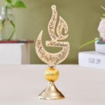 Decorative Ya Ali Showpiece – Brass Islamic Table Decor – 6.2 Inch – Religious Home Decoration Gift - Image 2