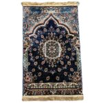 Deluxe Velvet Heavyweight Prayer Mat | Elegant and Super Soft Design | Ideal for Muslim Prayers | Heavy Carpet Mat with Premium Softness and Luxurious Design. (Navy Blue) - Image 2