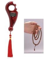 Digital Tasbih Counter with Wooden Prayer Beads, Electronic Zikr and Dhikr Counting Device with LCD Display, Portable Handheld Islamic Prayer Accessory - Image 2