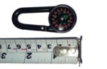 Duxk (Pack of 1) Clip Snap Hook Mini Compass for Outdoor Hiking Camping Climbing Hunting Travelling Hiking Bottle Scouts Buckle Tool Keychain Climbing Survival Tools (4X70MM with Compass(Non Metal)) - Image 2