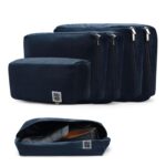 EUME Storage Pods- Polyester Packing Cubes for Men and Women Luggage Travel Organizer set of Packing Bag (2 XL, 2 Large, 1 Medium Toiletry Bag, Shoe bag) (Set of 6, Navy Blue) - Image 2