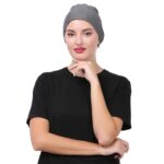 Envius- Black Pure Cotton Muslim Women Under Hijab cap - Image 2