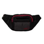 F Gear Lattitude Unisex |Waist Bag|Waist Pouch|Crossbody|Fannypack|Chest Bag for Cycling Outdoor Hiking Travel Running Jogging|Multi-Pockets|Belt Pouch|Bum Bag|Zip Pouch for Men Women Boys (Black Red) - Image 2