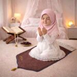 FAF Custom Baby Janamaz Prayer Mat | Customized Kids Islamic Prayer Rug for Boy & Girl (1 to 10) | Soft Thick Namaz Mat, Portable Travel Janemaaz | Mussalla for Home, Mosque, Hajj & Umrah (Brown) - Image 2