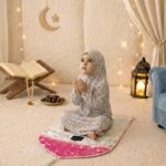 FAF Girl & Boy Velvet Prayer Mat | Children janamaz Prayer Rug for Kids (upto 3 years) | Soft Thick Namaz Mat, Portable Travel Janemaaz | Mussalla for Home, Mosque & Ramzan, Hajj and Umrah (Duo color) - Image 2