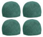 FAF Men’s Cotton Skull Cap (Pack of 4) | Skull/Turkish/Sufi for Namaz | Islamic Topi for Men | Muslim Prayer Cap | Soft Breathable topi for Salah & Everday Wear (Color - Forest Green) - Image 2