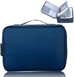 Fiberglass Document Storage Organizer Bag Muitilayer File Pocket & Waterproof Bag with Code Lock for Laptop,Notebooks,Passport,Home,Office,Travel,(‎Multicolor) - Image 2