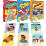 Flashcards with App-Enabled Audio | Action Words (Levels 1 and 2) and Position Words (Level 1) | Audio in Hindi, English, Punjabi, Tamil, Kannada, Telugu - Image 2