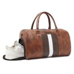 Fur Jaden Weekender Travel Duffle Bag with Separate Shoe/Laundry Compartment for Men & Women Made of Vegan Leather - Image 2