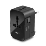 GM 3064 Universal Charger with 240V Power Output | International Travel Adapter with Port Type C - 3.1Amp and Type A - 2.1Amp Output | LED Indicator | for 150+ Countries US,UK,EU,AUS,Etc - Black - Image 2