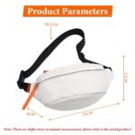 GUSTAVE® Waist Bags for Men Women, Fanny Pack Women Cross Body Bag Mens Nylon Shoulder Bag, Money Bag for Commuting, Travel, Outdoor Activities, Cycling(white) - Image 2