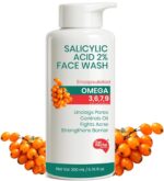 Get Nectar Happiness Korean Glow Essence 2% Salicylic Acid Face Wash for Oily & Acne-Prone Skin | Encapsulated | Omega 3,6,7,9 | Unclogs Pores, Controls Oil, Fights Acne, Soothes Redness 200ml(Pack Of 1) - Image 2