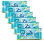 Glider Bed Bath Wipes | Adult Wet Wipes | 6 Packs | 60 Wipes | Antibacterial, Aloe Vera & Vitamin-Infused Cleansing Bath Towels - Image 2
